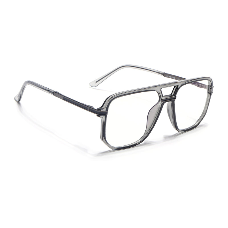 EyeJack Titex Shine Grey Wayfarer Eyeglasses for Men & Women (18904CL274-C5)