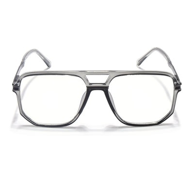 EyeJack Titex Shine Grey Wayfarer Eyeglasses for Men & Women (18904CL274-C5)