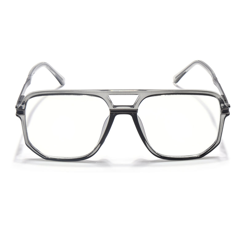 EyeJack Titex Shine Grey Wayfarer Eyeglasses for Men & Women (18904CL274-C5)