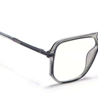 EyeJack Titex Shine Grey Wayfarer Eyeglasses for Men & Women (18904CL274-C5)