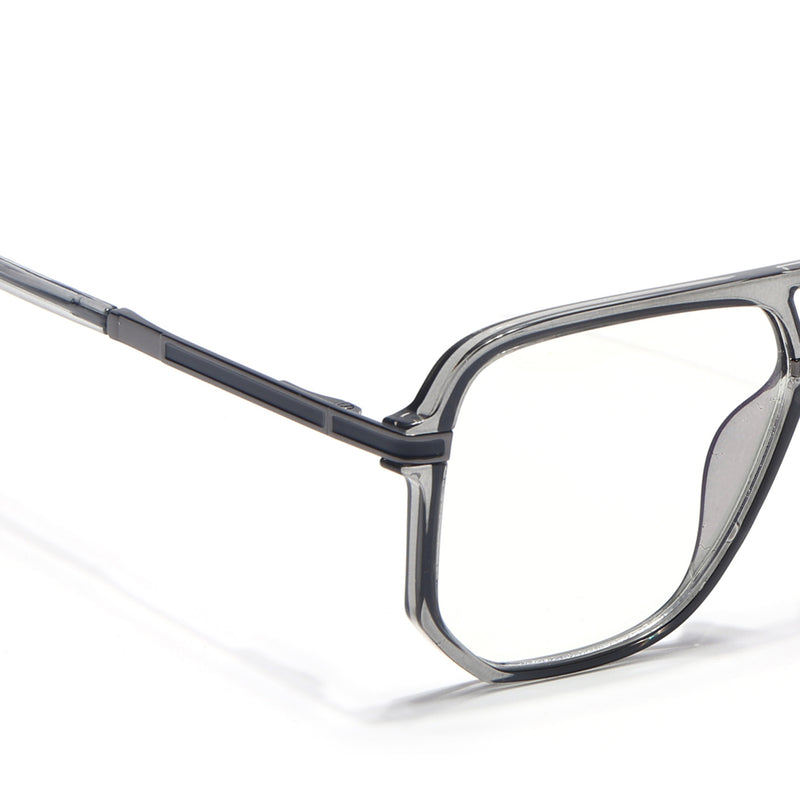 EyeJack Titex Shine Grey Wayfarer Eyeglasses for Men & Women (18904CL274-C5)
