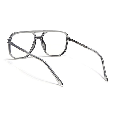 EyeJack Titex Shine Grey Wayfarer Eyeglasses for Men & Women (18904CL274-C5)