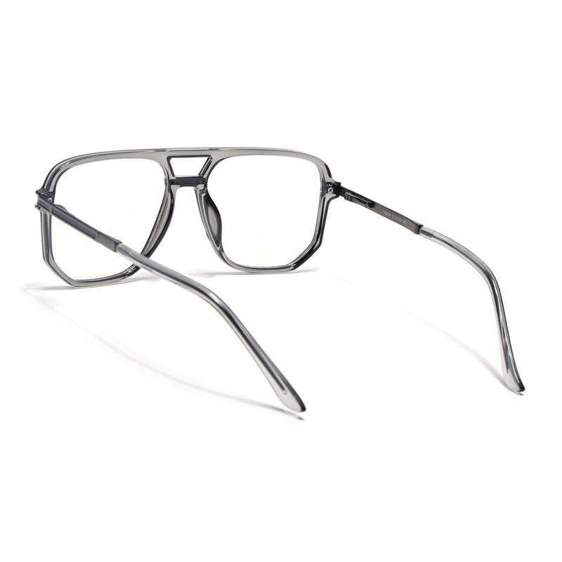 EyeJack Titex Shine Grey Wayfarer Eyeglasses for Men & Women (18904CL274-C5)