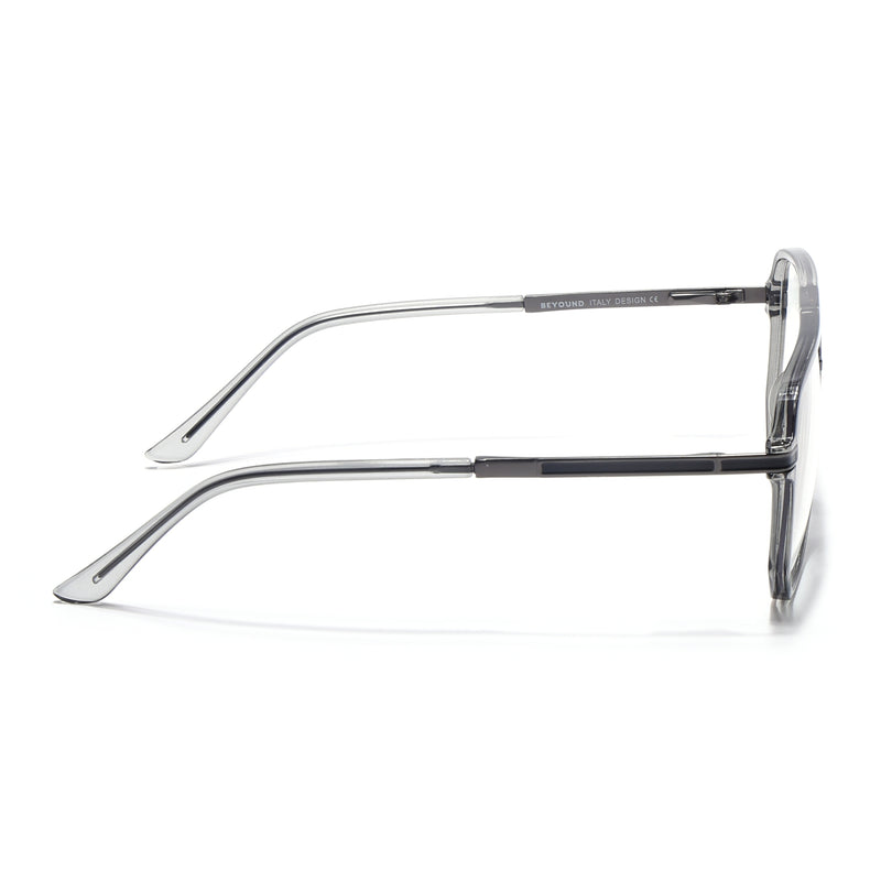 EyeJack Titex Shine Grey Wayfarer Eyeglasses for Men & Women (18904CL274-C5)