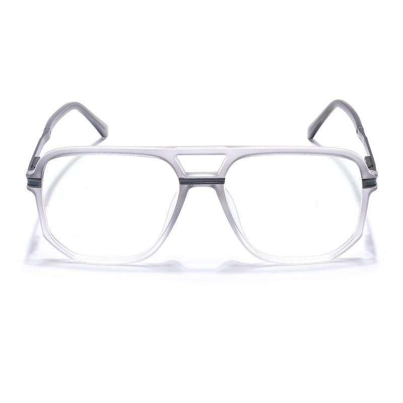 EyeJack Titex Matt Grey Wayfarer Eyeglasses for Men & Women (18904CL275-C6)