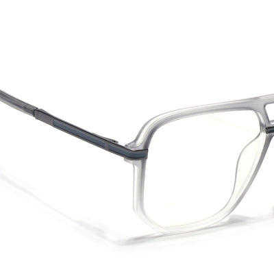EyeJack Titex Matt Grey Wayfarer Eyeglasses for Men & Women (18904CL275-C6)