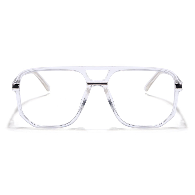 EyeJack Titex Transparent Wayfarer Eyeglasses for Men & Women (18904CL276-C7)