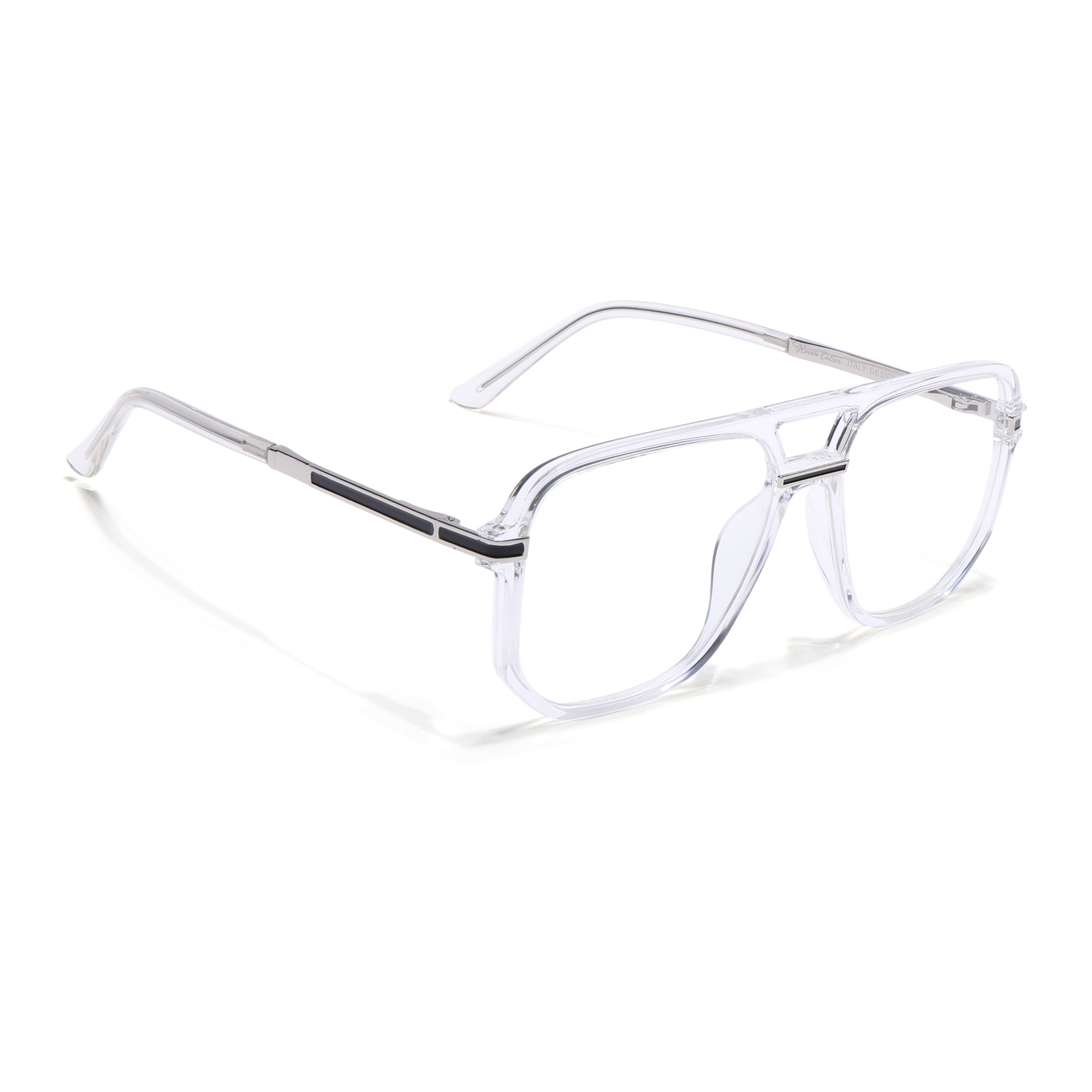EyeJack Titex Transparent Wayfarer Eyeglasses for Men & Women (18904CL276-C7)