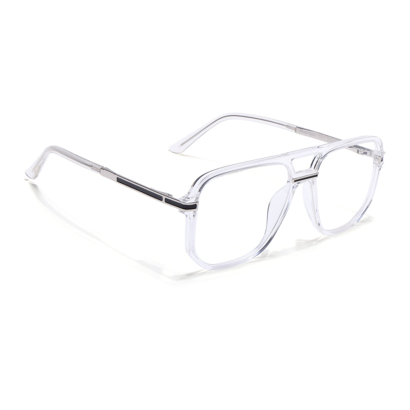 EyeJack Titex Transparent Wayfarer Eyeglasses for Men & Women (18904CL276-C7)