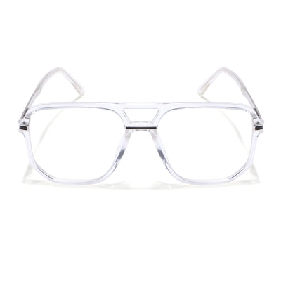 EyeJack Titex Transparent Wayfarer Eyeglasses for Men & Women (18904CL276-C7)
