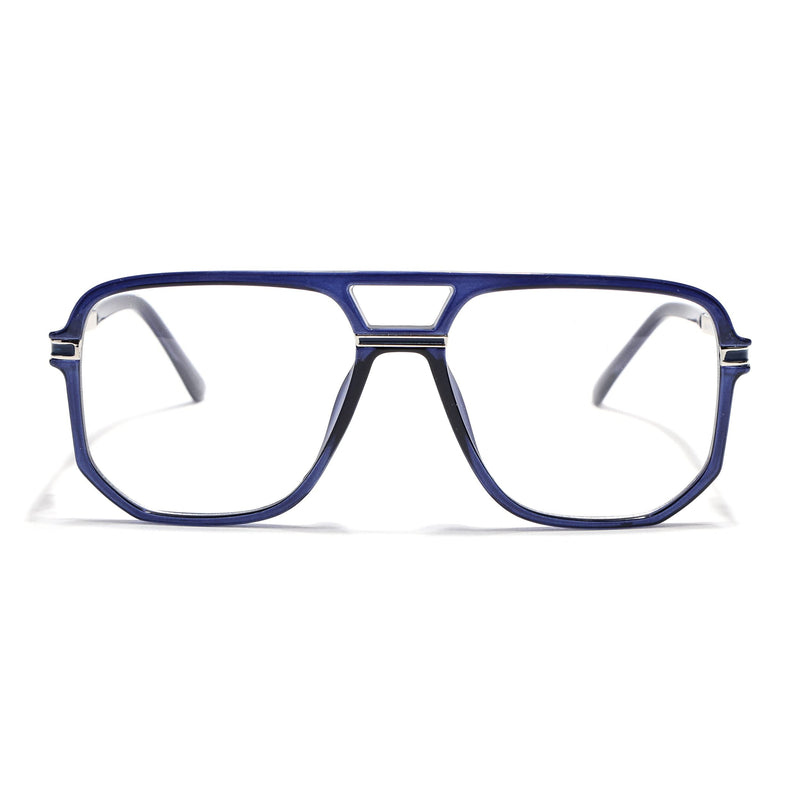 EyeJack Titex Blue Wayfarer Eyeglasses for Men & Women (18904CL279-C10)