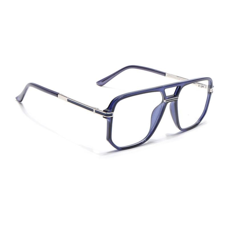 EyeJack Titex Blue Wayfarer Eyeglasses for Men & Women (18904CL279-C10)