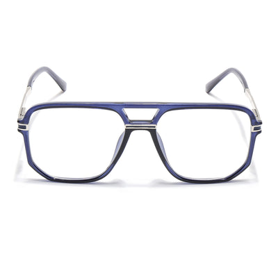 EyeJack Titex Blue Wayfarer Eyeglasses for Men & Women (18904CL279-C10)