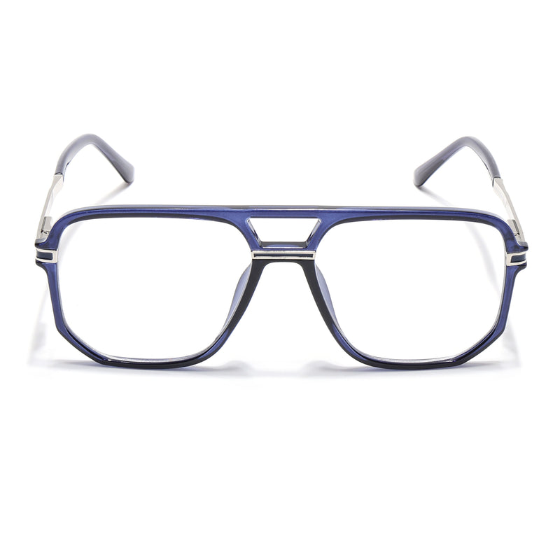 EyeJack Titex Blue Wayfarer Eyeglasses for Men & Women (18904CL279-C10)