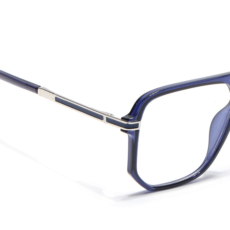 EyeJack Titex Blue Wayfarer Eyeglasses for Men & Women (18904CL279-C10)