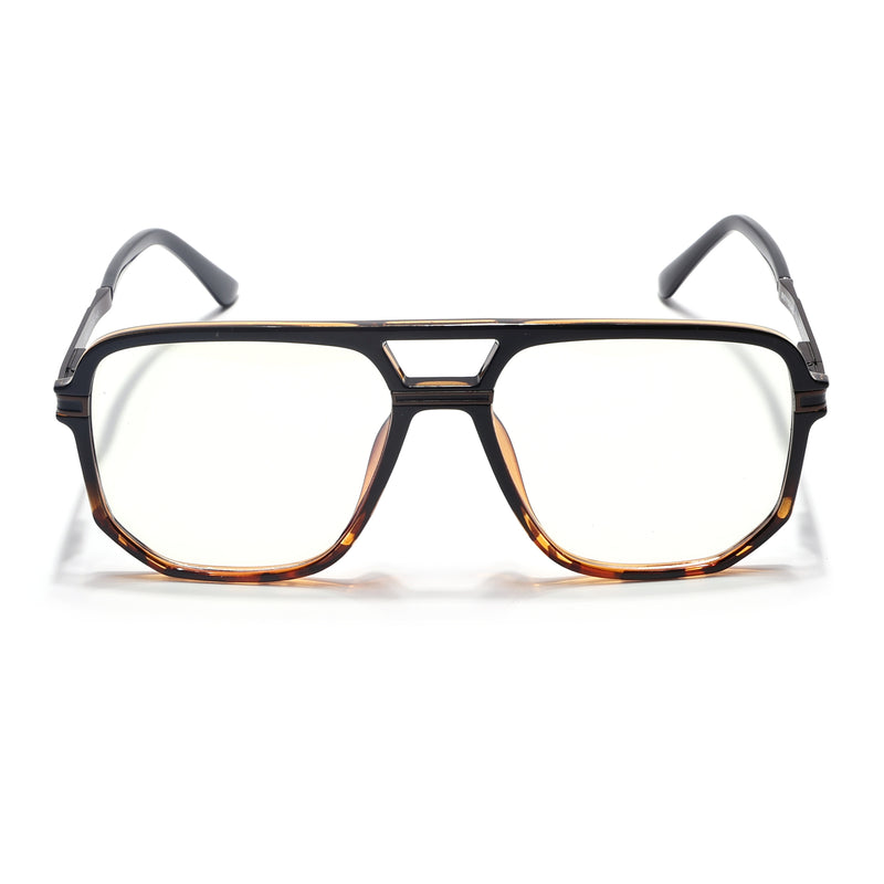 EyeJack Titex Demi Brown Wayfarer Eyeglasses for Men & Women (18904CL280-C11)