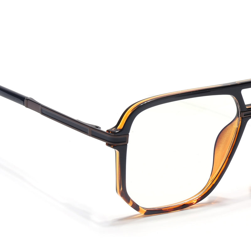 EyeJack Titex Demi Brown Wayfarer Eyeglasses for Men & Women (18904CL280-C11)