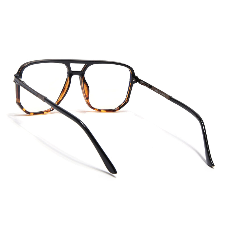 EyeJack Titex Demi Brown Wayfarer Eyeglasses for Men & Women (18904CL280-C11)