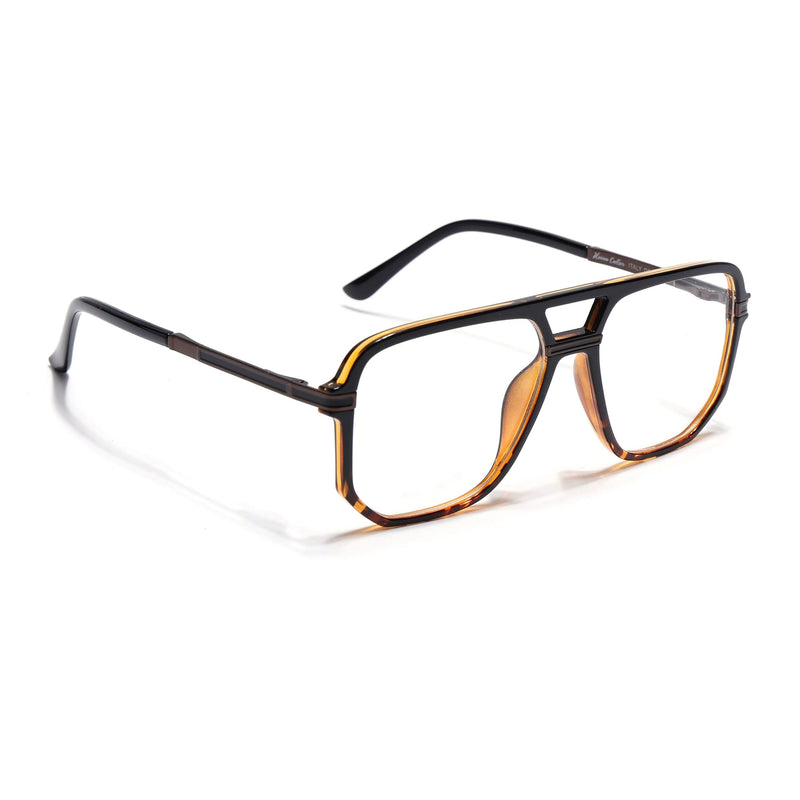 EyeJack Titex Demi Brown Wayfarer Eyeglasses for Men & Women (18904CL280-C11)