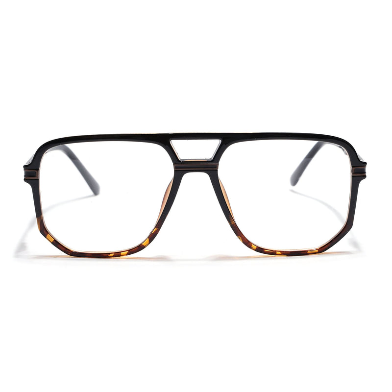 EyeJack Titex Demi Brown Wayfarer Eyeglasses for Men & Women (18904CL280-C11)
