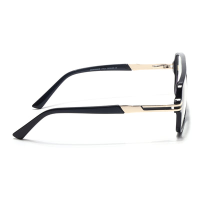 EyeJack Titex Shine Black & Golden Wayfarer Eyeglasses for Men & Women (18905CL283-C3)