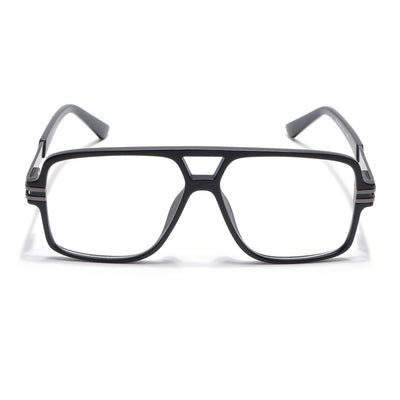 EyeJack Titex Matt Black & Grey Wayfarer Eyeglasses for Men & Women (18905CL284-C4)