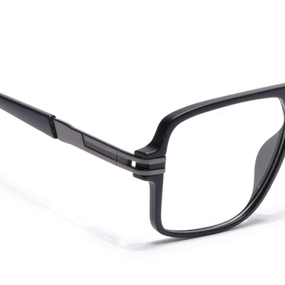 EyeJack Titex Matt Black & Grey Wayfarer Eyeglasses for Men & Women (18905CL284-C4)