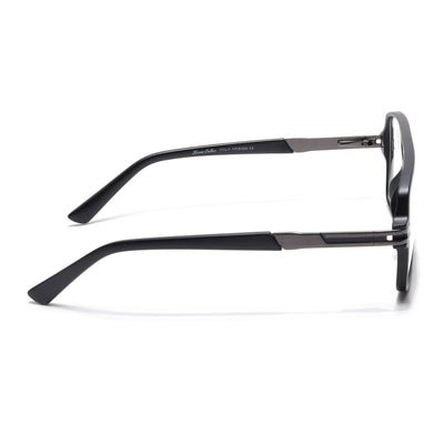 EyeJack Titex Matt Black & Grey Wayfarer Eyeglasses for Men & Women (18905CL284-C4)