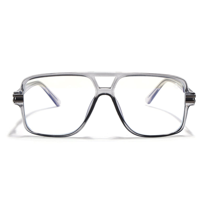 EyeJack Titex Shine Grey Wayfarer Eyeglasses for Men & Women (18905CL285-C5)