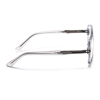 EyeJack Titex Shine Grey Wayfarer Eyeglasses for Men & Women (18905CL285-C5)