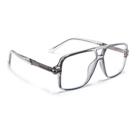 EyeJack Titex Shine Grey Wayfarer Eyeglasses for Men & Women (18905CL285-C5)