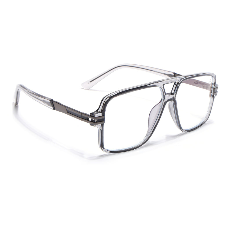 EyeJack Titex Shine Grey Wayfarer Eyeglasses for Men & Women (18905CL285-C5)