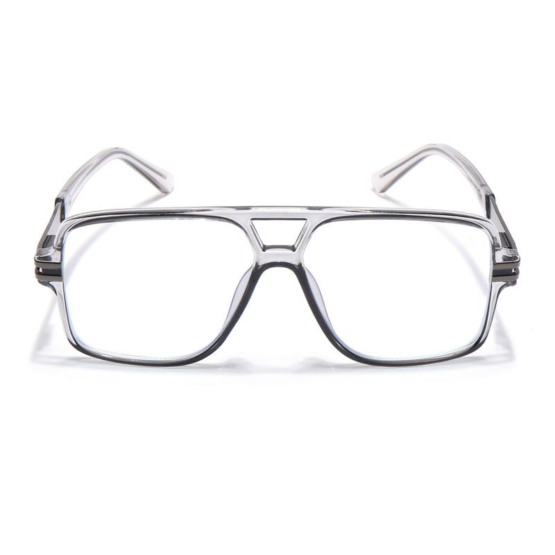 EyeJack Titex Shine Grey Wayfarer Eyeglasses for Men & Women (18905CL285-C5)