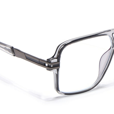 EyeJack Titex Shine Grey Wayfarer Eyeglasses for Men & Women (18905CL285-C5)