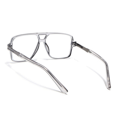 EyeJack Titex Shine Grey Wayfarer Eyeglasses for Men & Women (18905CL285-C5)