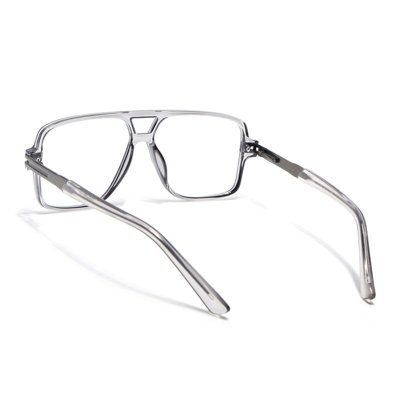 EyeJack Titex Shine Grey Wayfarer Eyeglasses for Men & Women (18905CL285-C5)