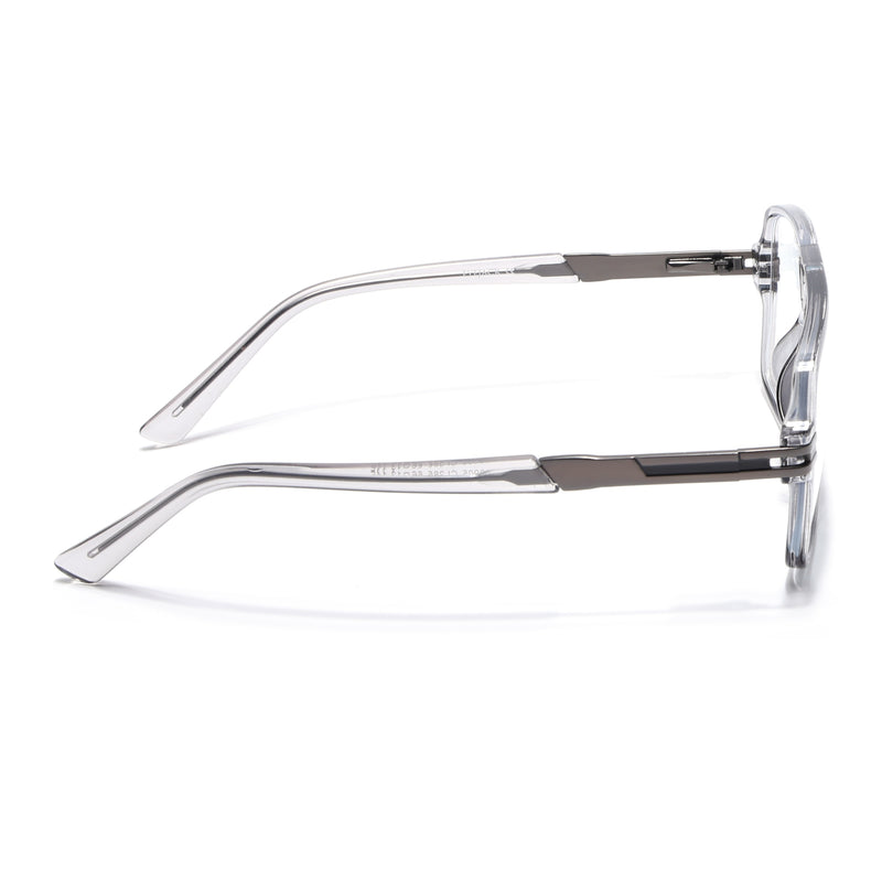 EyeJack Titex Shine Grey Wayfarer Eyeglasses for Men & Women (18905CL285-C5)