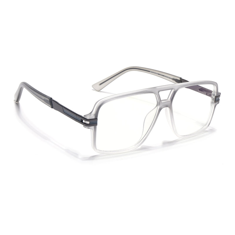 EyeJack Titex Matt Grey Wayfarer Eyeglasses for Men & Women (18905CL286-C6)