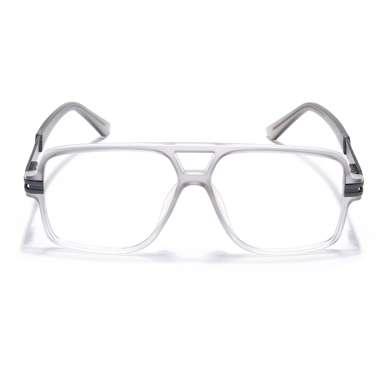EyeJack Titex Matt Grey Wayfarer Eyeglasses for Men & Women (18905CL286-C6)