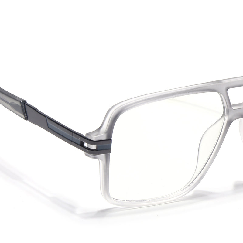 EyeJack Titex Matt Grey Wayfarer Eyeglasses for Men & Women (18905CL286-C6)