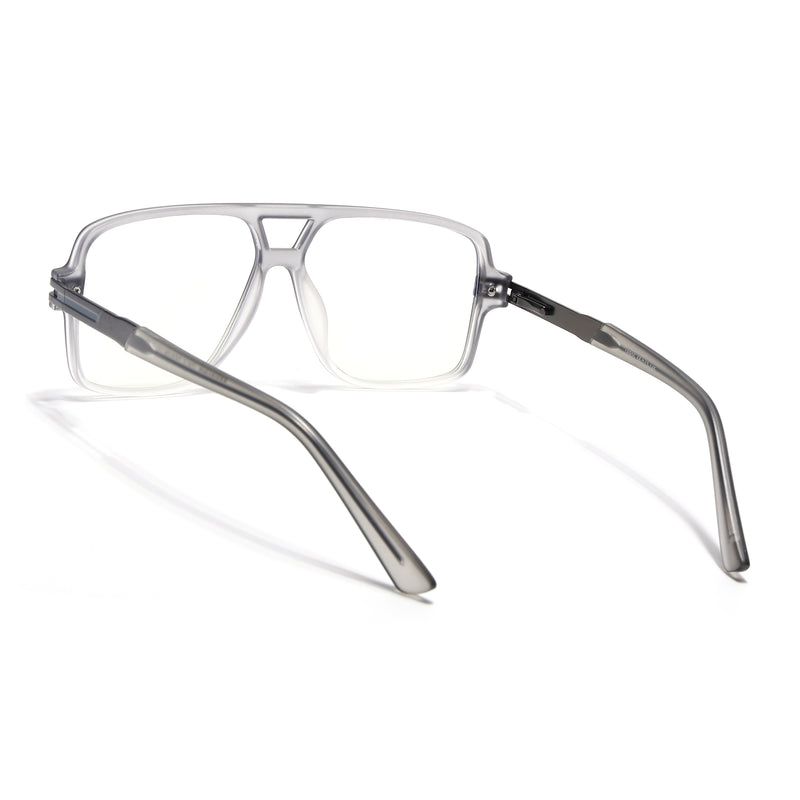 EyeJack Titex Matt Grey Wayfarer Eyeglasses for Men & Women (18905CL286-C6)
