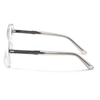 EyeJack Titex Matt Grey Wayfarer Eyeglasses for Men & Women (18905CL286-C6)
