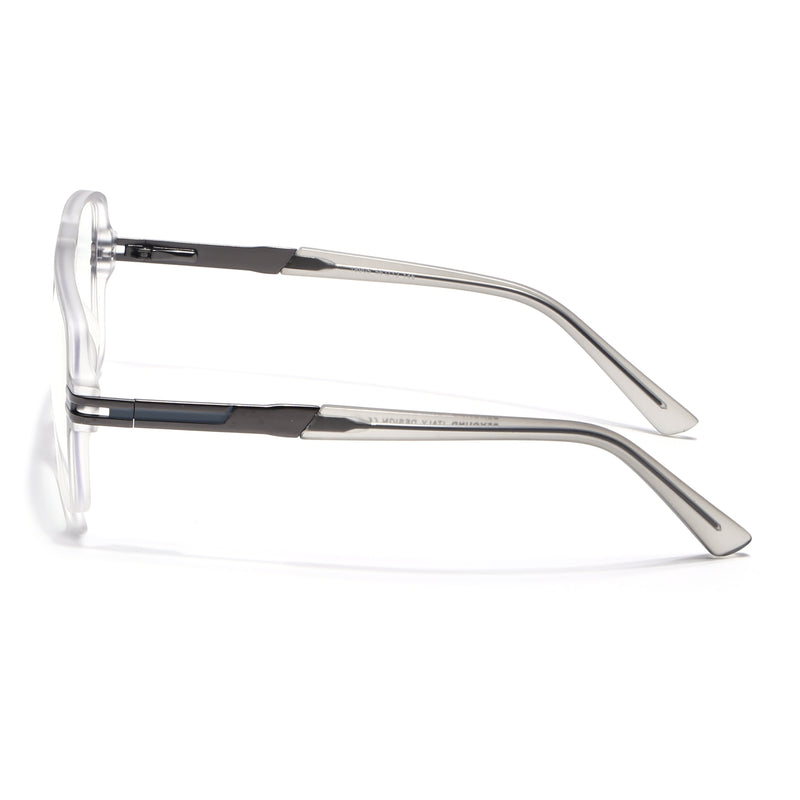 EyeJack Titex Matt Grey Wayfarer Eyeglasses for Men & Women (18905CL286-C6)