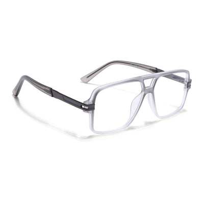 EyeJack Titex Matt Grey Wayfarer Eyeglasses for Men & Women (18905CL286-C6)