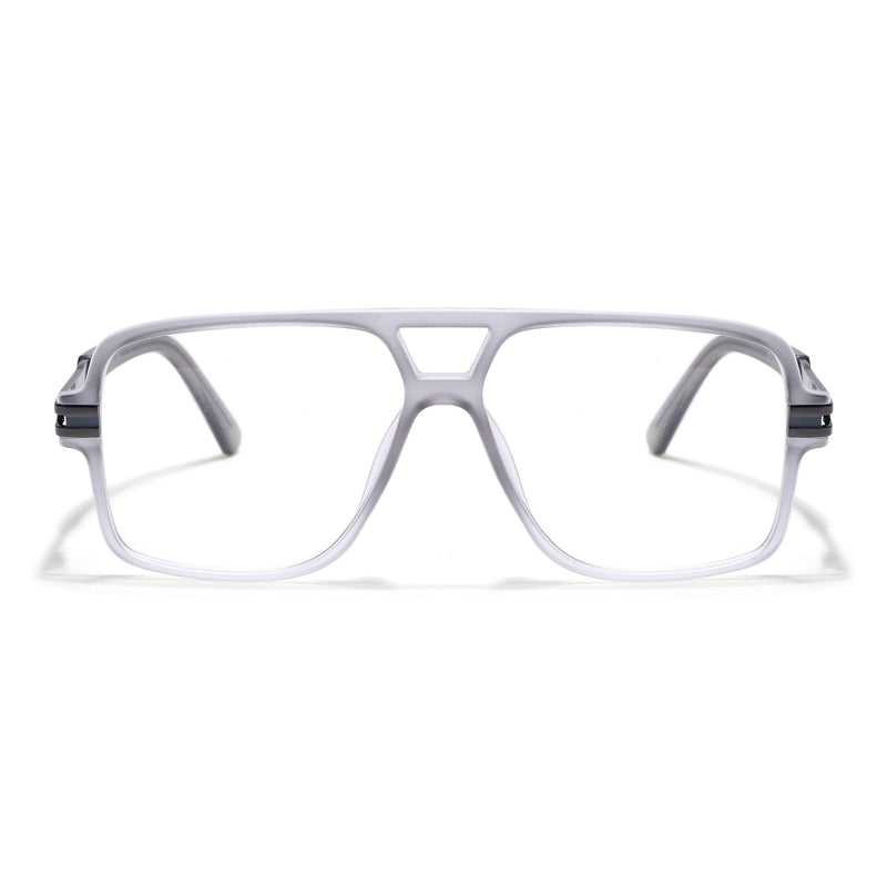 EyeJack Titex Matt Grey Wayfarer Eyeglasses for Men & Women (18905CL286-C6)