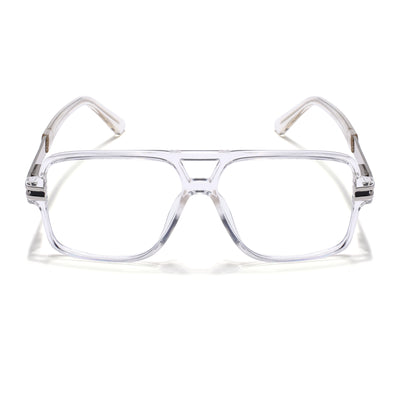 EyeJack Titex Transparent Wayfarer Eyeglasses for Men & Women (18905CL287-C7)