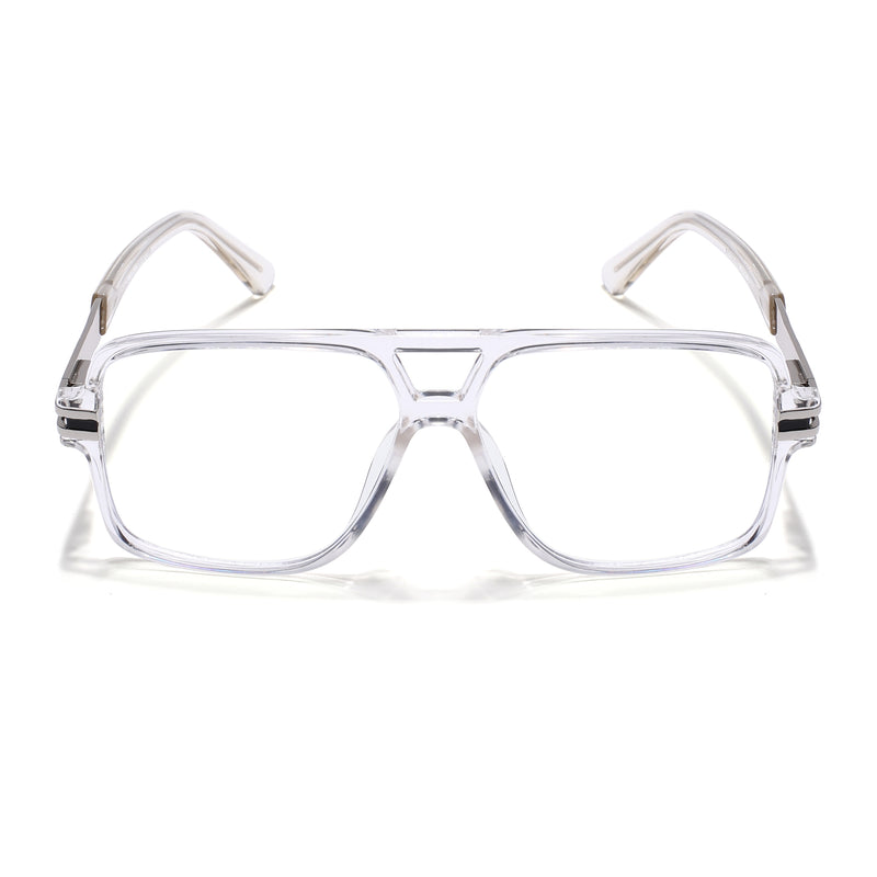 EyeJack Titex Transparent Wayfarer Eyeglasses for Men & Women (18905CL287-C7)
