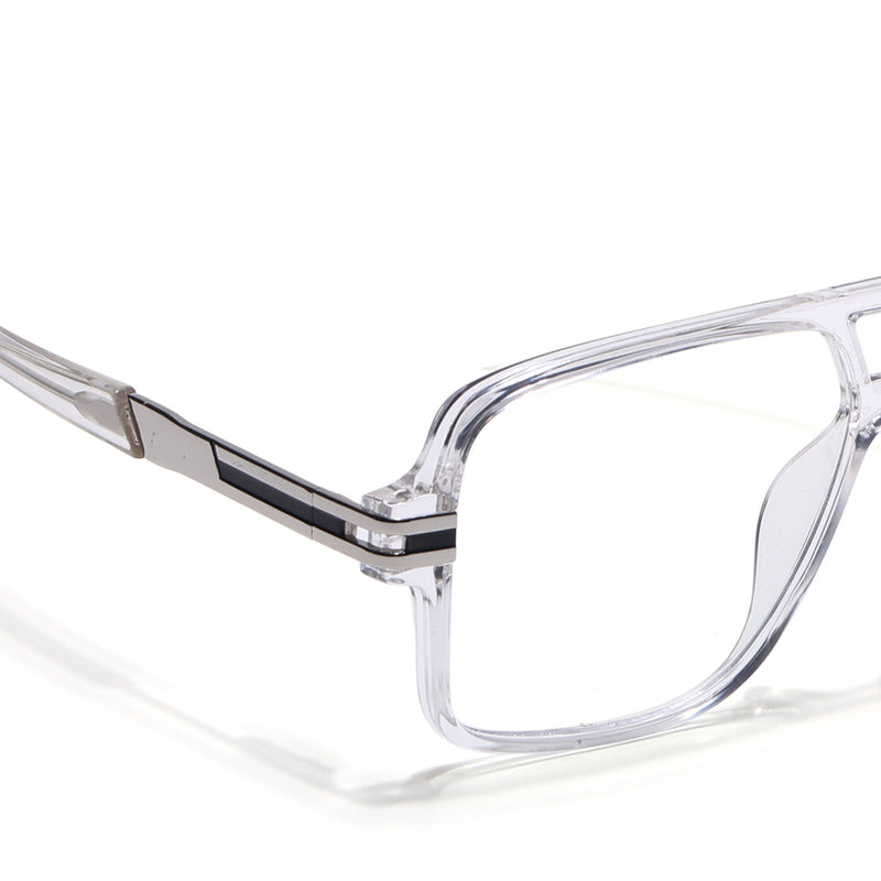EyeJack Titex Transparent Wayfarer Eyeglasses for Men & Women (18905CL287-C7)