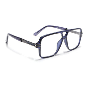 EyeJack Titex Blue Wayfarer Eyeglasses for Men & Women (18905CL290-C10)