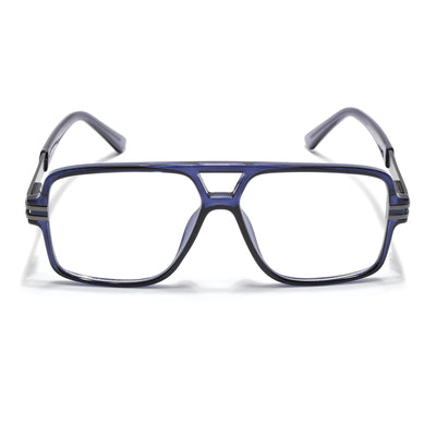EyeJack Titex Blue Wayfarer Eyeglasses for Men & Women (18905CL290-C10)